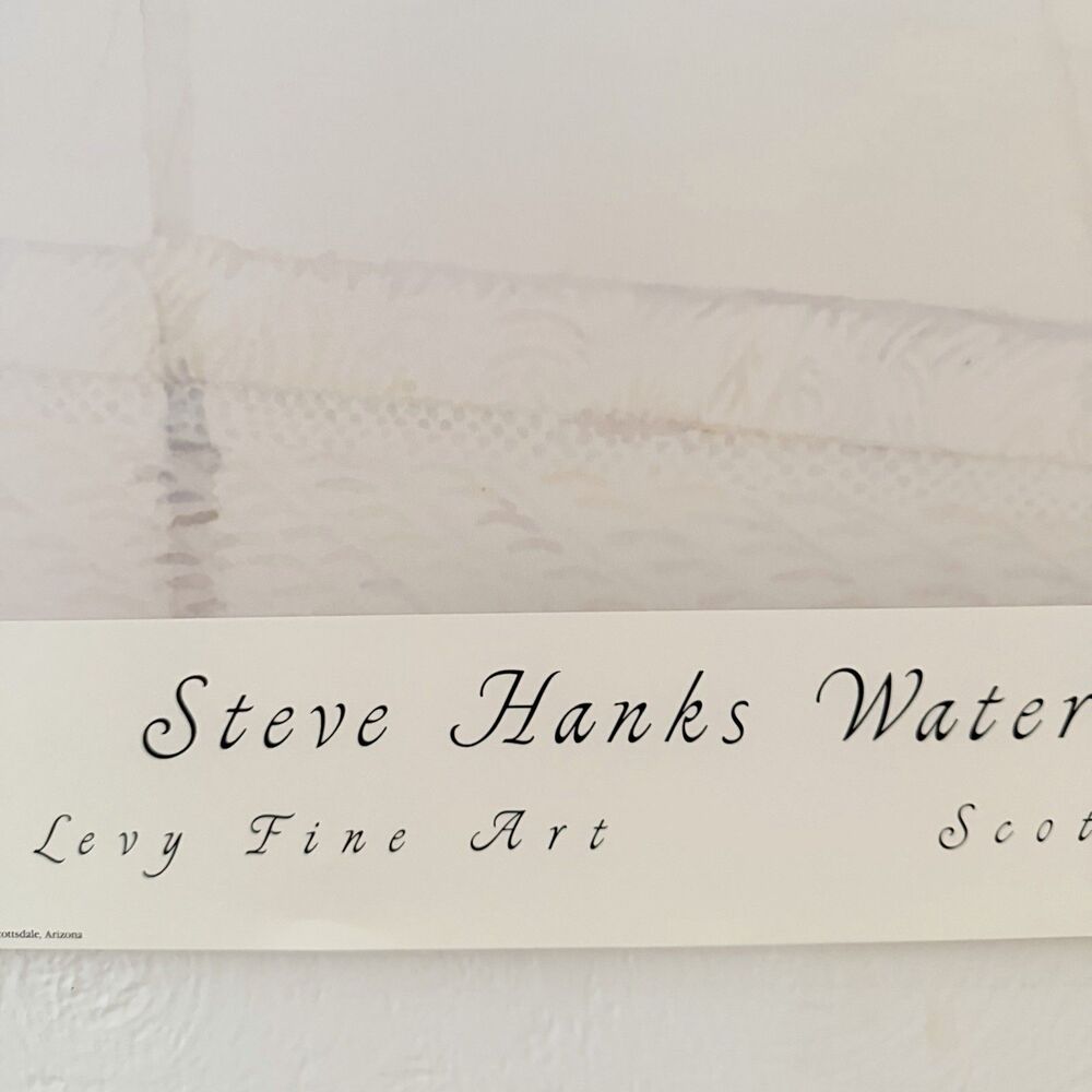 Steve Hanks Watercolors Poster Ashley & Clyde 1987 Leslie Levy Fine Art 37x24” - Picture 4 of 12